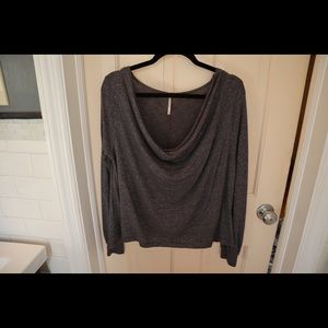 Free People Sparkle Cowl Neck Top